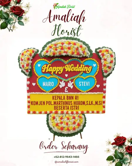 Papan Bunga Pernikahan Sindangherang